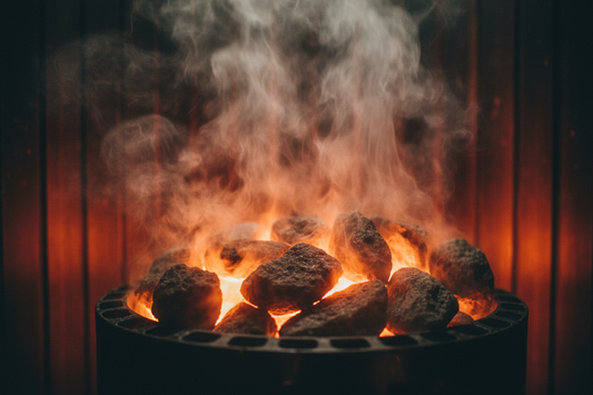 sauna stones intense heat head exposure